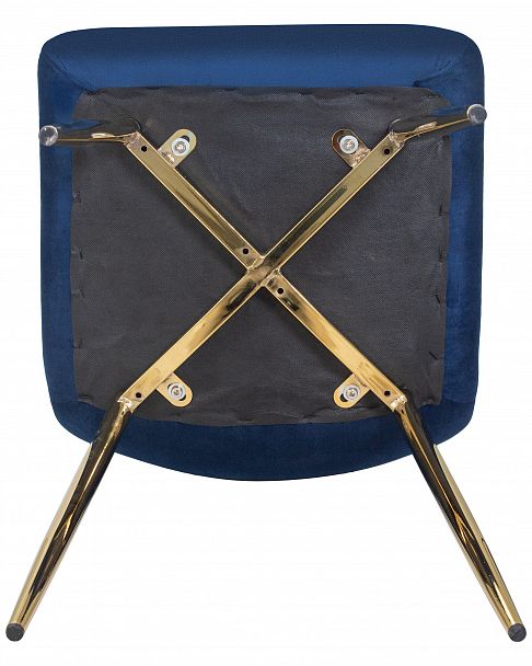 Стул обеденный DOBRIN ALEX (золотые ножки, темно-синий велюр (V108-67)) - Вид 8