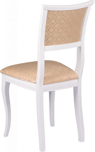 Стул деревянный с мягким сиденьем Камир Белый/Бежевый жаккард - Вид 5