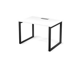 MATRIX 121S103-O Стол прямой, проводник Merida (O-обр. опоры) 1180х780х775 Белый/Темно-серый - Фото предпросмотра