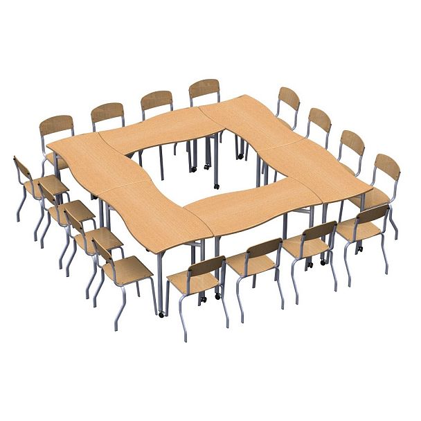 Стол ученический трансформер "Пазл" н/рег (1 гр.) - Вид 4