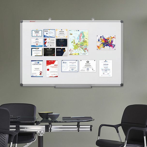 Доска магнитно-маркерная 90х180 см, алюминиевая рамка, BRAUBERG "Extra", 237557 - Вид 15