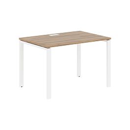 Стол прямой EUST 1180 Дуб Денвер светлый/Белый 1160х800х750 EDIS - Фото предпросмотра
