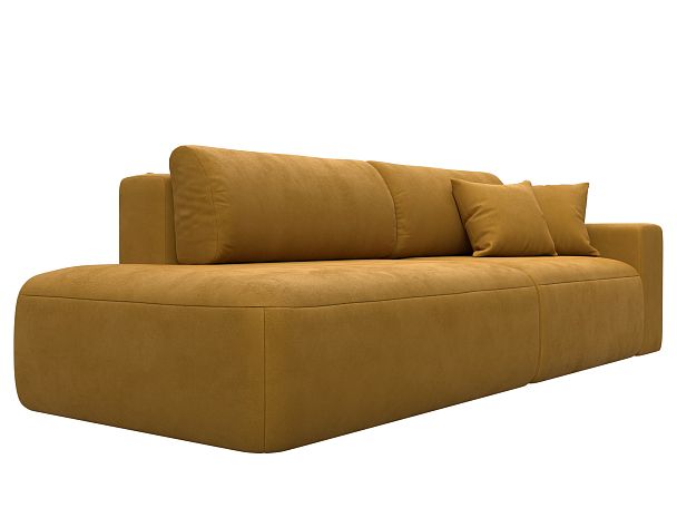 Диван прямой Лига-036 НПБ Модерн подлокотник справа Велюр желтый - Вид 3