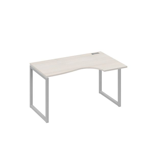 Стол эргономичный правый "Классика" на металлокаркасе QUATTRO A4 А4 Б4 044 БП дуб / металлокаркас серый - Вид 1