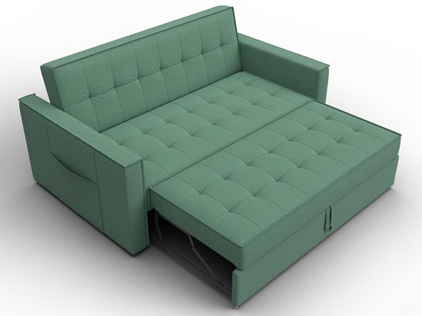 Диван прямой Лига-104 (140) Рогожка зеленый - Вид 7