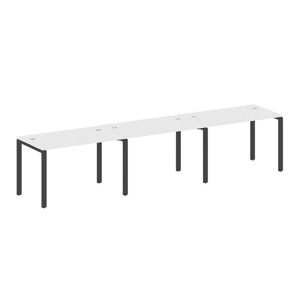 Metal System Р. ст. на 3 раб. места на П-образном м/к БП.СМ-3.2 Белый/Антрацит металл 3600*720*750 - Вид 1