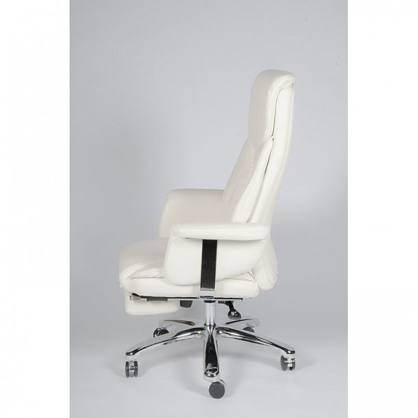 Кресло Парламент / (ivory) сталь + хром /слоновая кость кожа - Вид 3