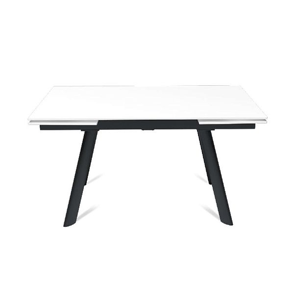 Стол раскладной Stone (140+40+40), керамика матовая белая - Вид 2