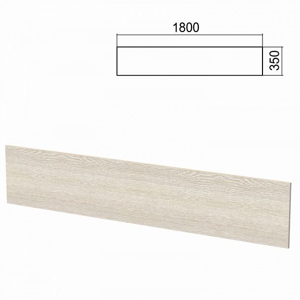 Экран к столам на металлокаркасе "Арго", шириной 1800 мм, ясень шимо - Вид 1