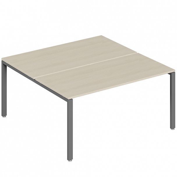 Бенч-система на 2 места Trend Metal 160x123x75 светлый дуб - Вид 1