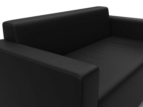 Диван прямой Лига-093 ВН Экокожа черный - Вид 4
