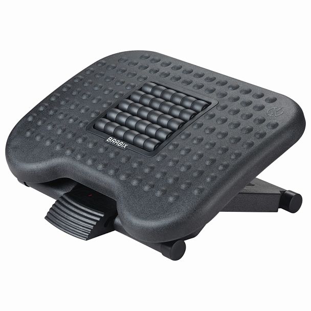 Подставка для ног BRABIX "Ultra 2" 44х34 см, массажер, регулировка высоты и угла наклона, 533037 - Вид 1