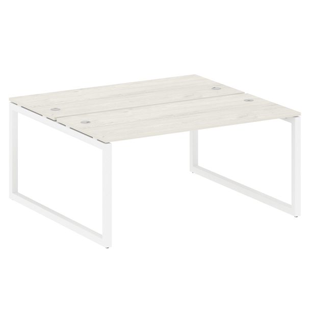 Metal System Quattro Р. ст. на О-образном м/к 50БО.РАС-СП-2.4 Дуб наварра/Белый металл 1600*1475*750 - Вид 1