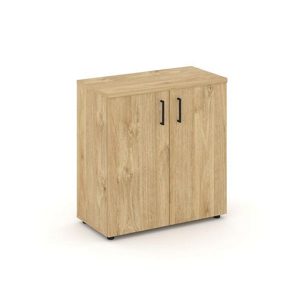 Стайл Проджект Шкаф низкий широкий SN.STS.E-301 Тиквуд Светлый/Черный Ручки 796*400*833 - Вид 1