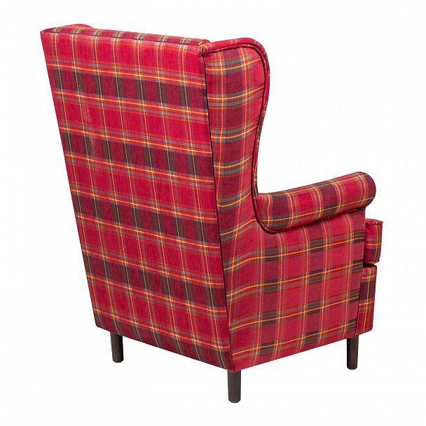 Кресло Дженкс, шотландская клетка красная - Вид 6