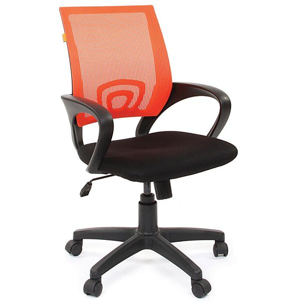 Кресло CHAIRMAN 696, ткань TW/сетчатый акрил, оранжевый - Вид 1