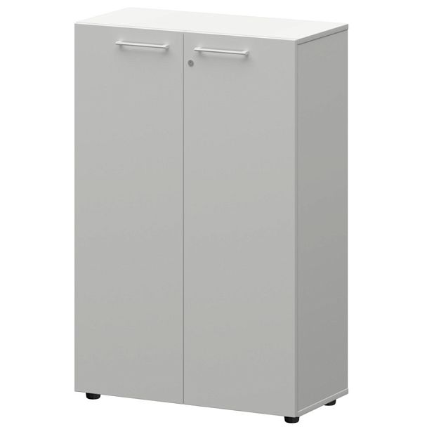 Шкаф средний закрытый СМШ38F(Б) Белый 792x380x1190 Кортез - Вид 1