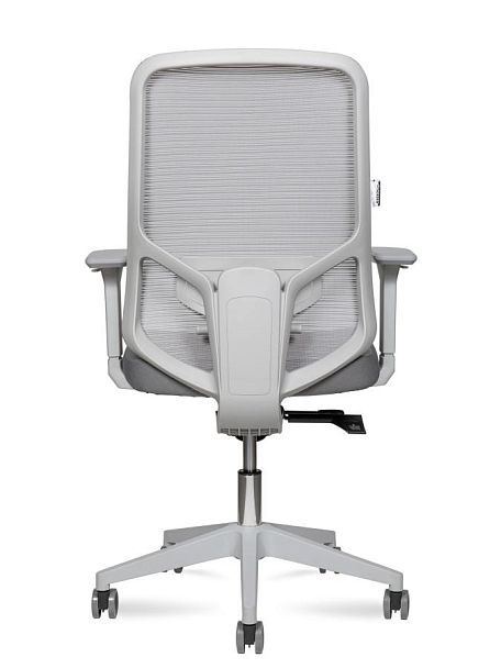 Кресло офисное / Best LB grey / серый пластик / серая сетка / серая ткань - Вид 5