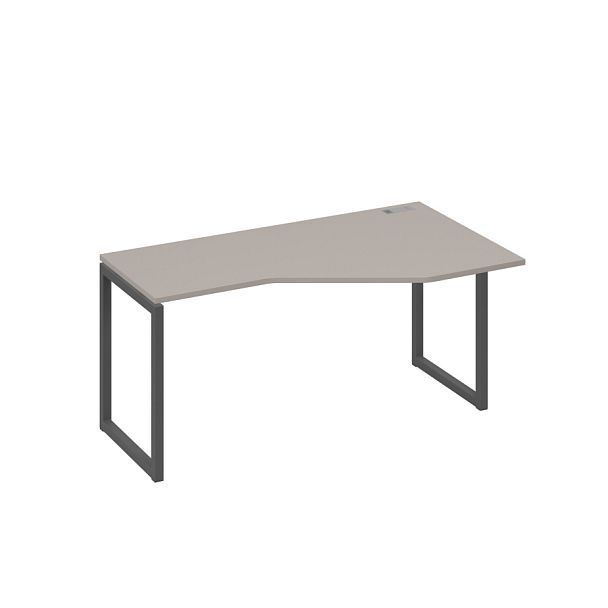 Стол эргономичный правый "Техно" на металлокаркасе QUATTRO A4 А4 Б4 056 БП мокко премиум / металлокаркас антрацит - Вид 1