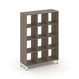 Стайл Проджект Каркас стеллажа 4 яр. SN.KS-430 Вяз Благородный/Металл Белый 1121*400*1615 - Фото предпросмотра