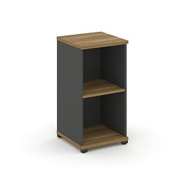 Concept Стеллаж 1 узкая секция, 2 ниши CN.STU.E-210 Сандал Янтарный/Антрацит/Металл Антрацит 420*420*818 - Фото предпросмотра