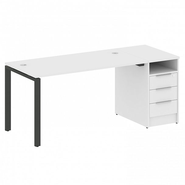 Рабочая станция "Metal System" БП.РС-СТП -1.3 белый/антрацит - Вид 1