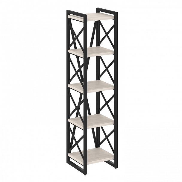 Стеллаж на опорах "Loft" VR.L-MST.O-5.4 денвер светлый/черный - Вид 1