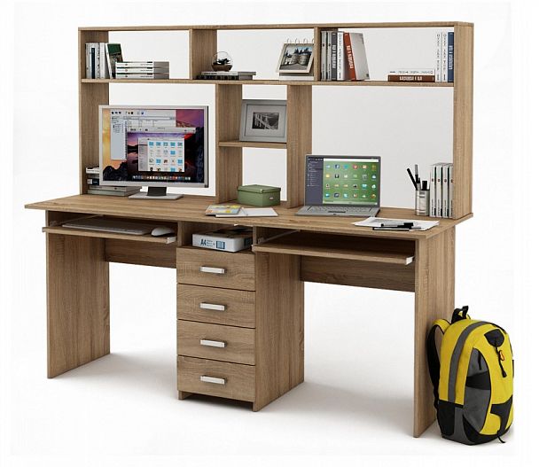 Стол компьютерный Лайт-11К СН - Вид 1