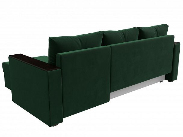 Угловой диван Атланта Лайт Б/С правый (полностью велюр зеленый) - Вид 6