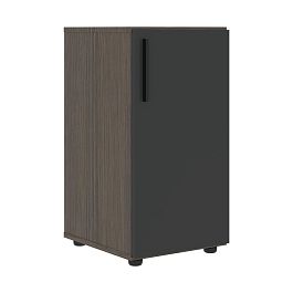 Шкаф низкий узкий VLCS 40.1 Яшма черный/Дуб Сильвер 400х430х781 VELION - Фото предпросмотра