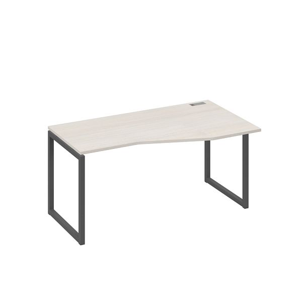 Стол эргономичный правый "Техно" на металлокаркасе QUATTRO A4 А4 Б4 066 БП дуб / металлокаркас антрацит - Вид 1