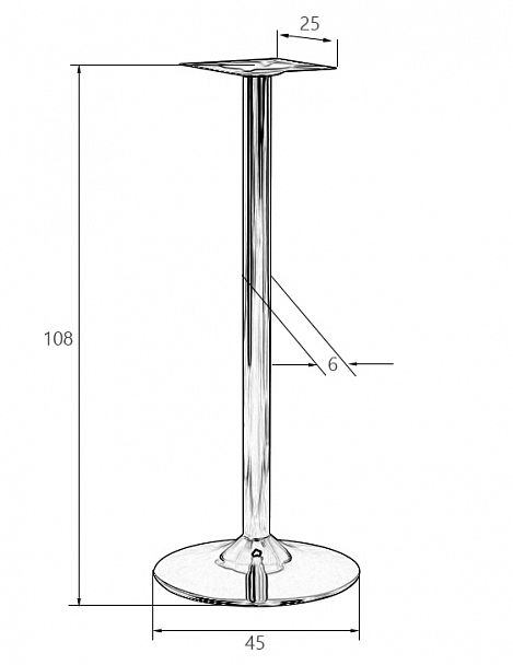 Подстолье барное DOBRIN ALAN HIGH - Вид 2