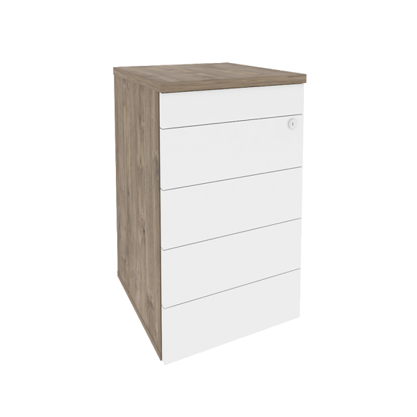 Onix Тумба приставная (TIP-ON) O.TP-4 TIP Тиквуд темный/Белый бриллиант 432*460*750 - Вид 1