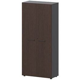 Шкаф высокий закрытый СМШ58F(Ч) Дуб венге/Графит 792x380x1990 Кортез - Фото предпросмотра