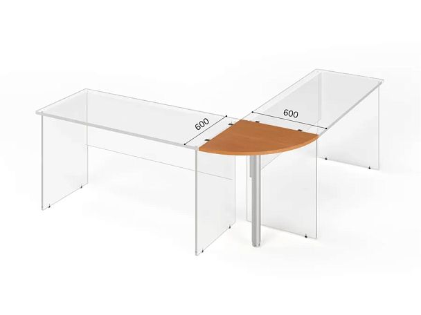 ЛАЙТ / LIGHT RLG012-6x6 Угловой сектор 60x60x2,2 Вишня - Вид 2