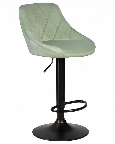 Стул барный DOBRIN LOGAN BLACK (мятный велюр (MJ9-87)) - Вид 2