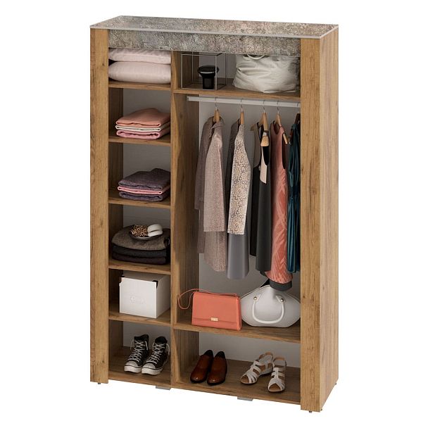 Шкаф трёхстворчатый "Франк" ШК-33 крафт/бетон - Вид 2