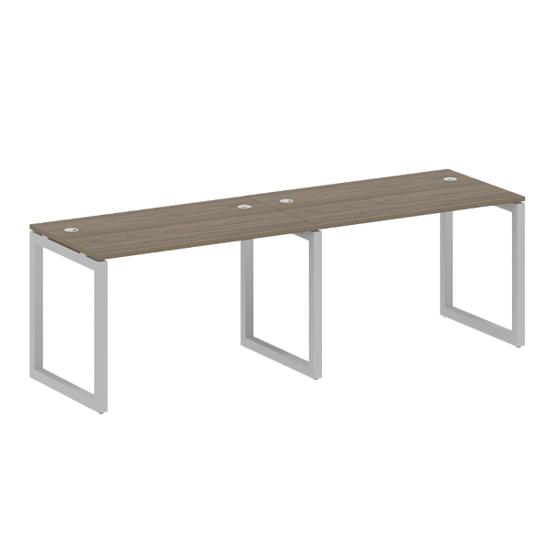 Metal System Quattro Р. ст. на 2 раб. места на О-образном м/к 50БО.СМ-2.2 Вяз/Серый металл 2400*720*750 - Вид 1