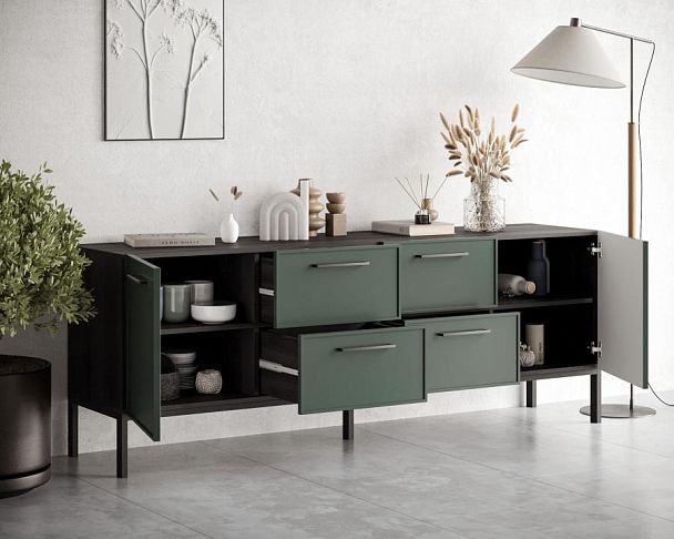 Комод две дверки и четыре ящика Nicole арт NEM19G - Вид 2