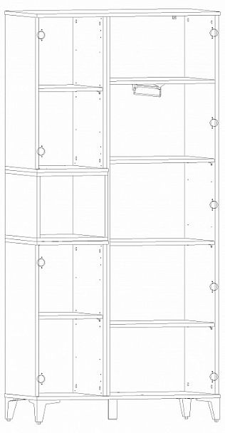 Шкаф комбинированный Bergen НМ 013.07 - Вид 4