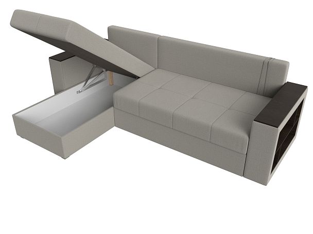 Диван угловой Дубай Лайт левый угол Рогожка бежевый - Вид 10