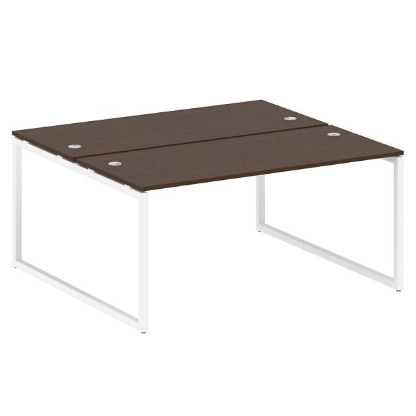 Metal System Quattro Р. ст. на О-образном м/к 40БО.РАС-СП-2.4 Венге/Белый металл 1600*1475*750 - Вид 1