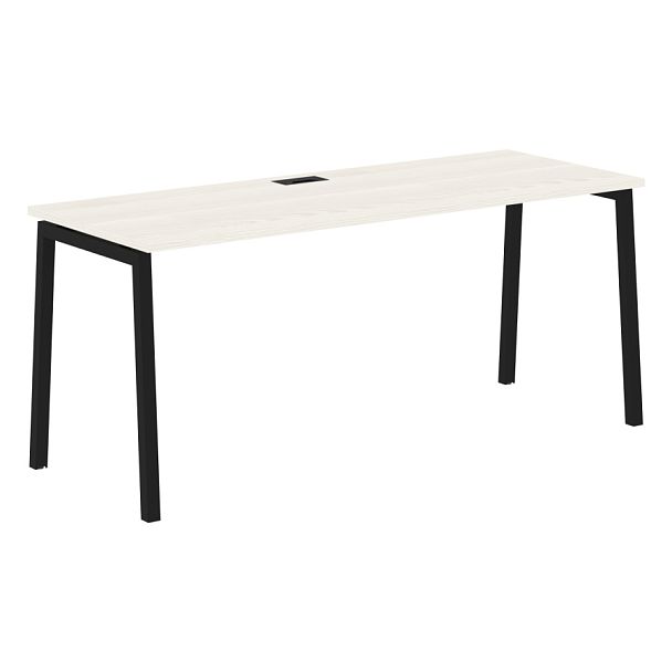 Стол прямой ELST 1767 Ясень Траун/Черный 1760х670х750 EDIS - Вид 1