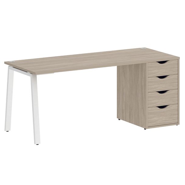 Home Office Стол письменный VR.SP-3-178.4.A Дуб аттик/Белый металл 1780*720*750 - Вид 1