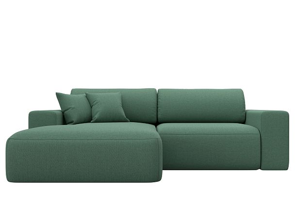Диван угловой Лига-036 НПБ Классик левый угол Рогожка зеленый - Вид 2