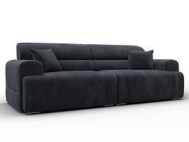 Диван прямой Лига-109 НПБ Велюр серый - Фото предпросмотра