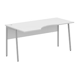 Стол прямой СА-1P(L) Белый/Алюминий 1600х900х755 IMAGO PLUS - Фото предпросмотра