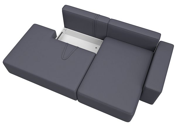 Диван угловой Лига-079 угол правый Экокожа серый - Вид 7