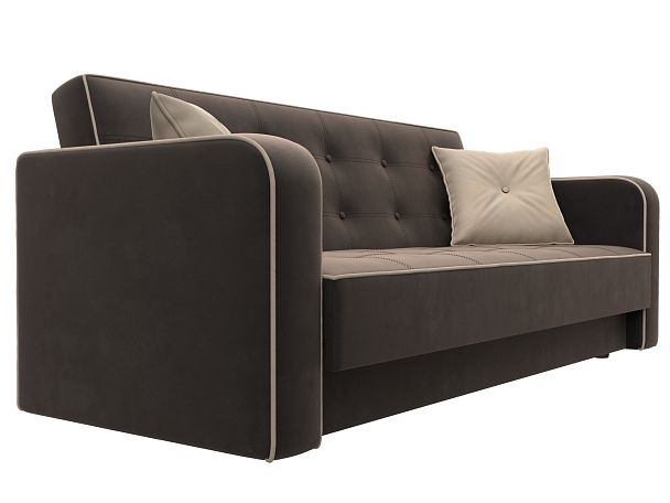 Диван-книжка Тур Велюр коричневый - Вид 3