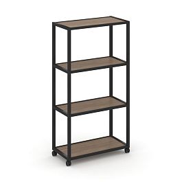 Shelf Mobile Стеллаж 4 уровня 1 секция VR.LT-STK-401.12 Дуб Аризона/Металл Черный 1200*400*1523 - Фото предпросмотра